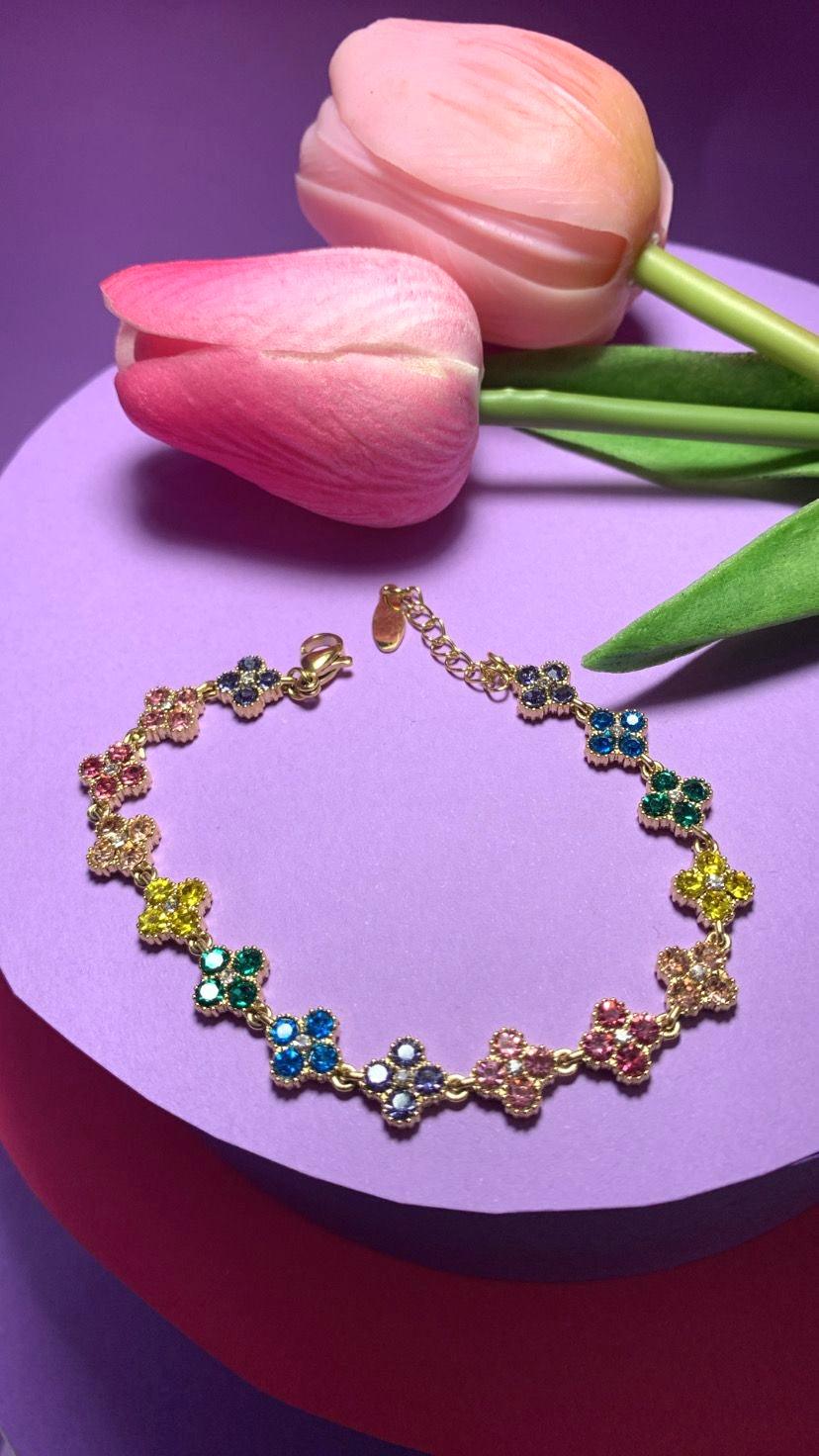 Bracciale Tennis Fiorellino Multicolor