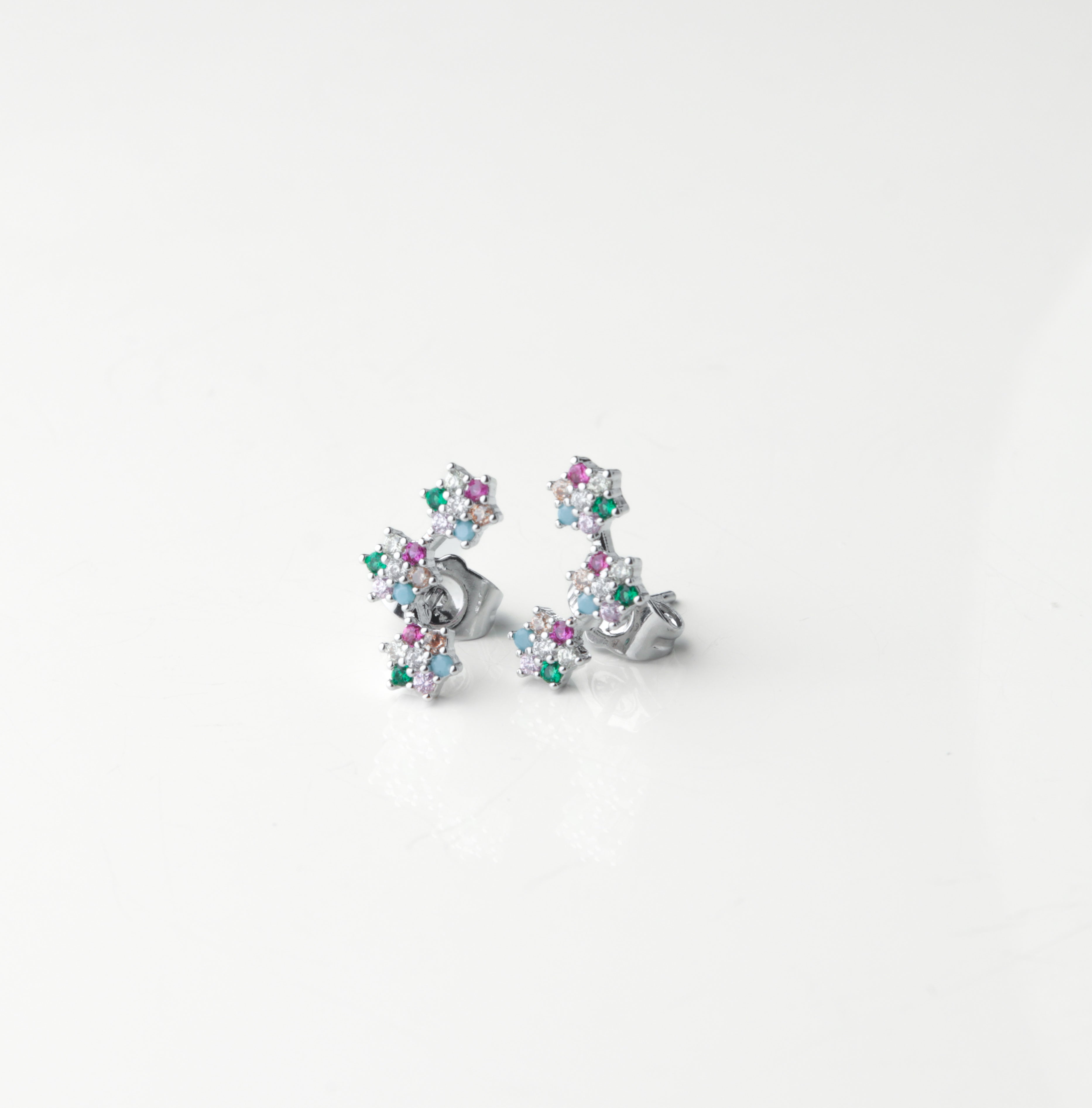 Orecchini 3 stelle multicolor