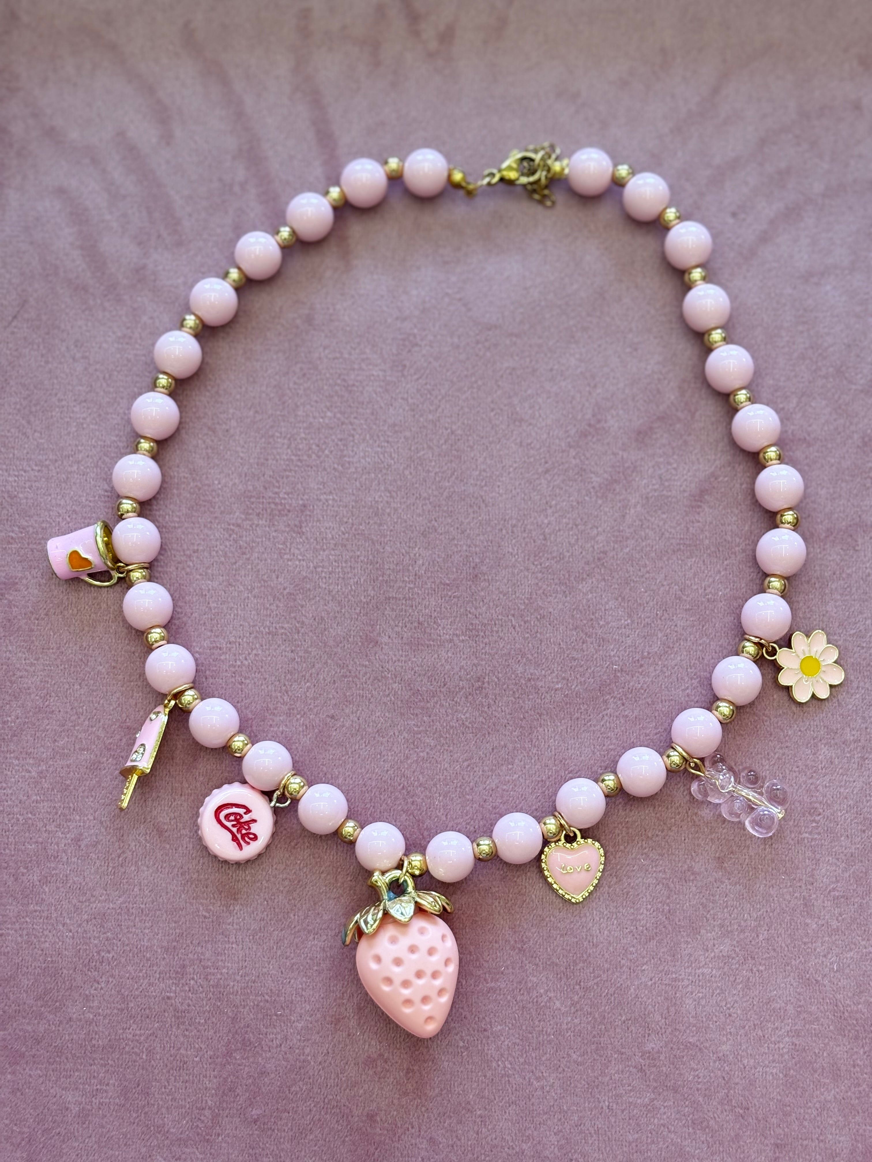 Collana Fragola Perle