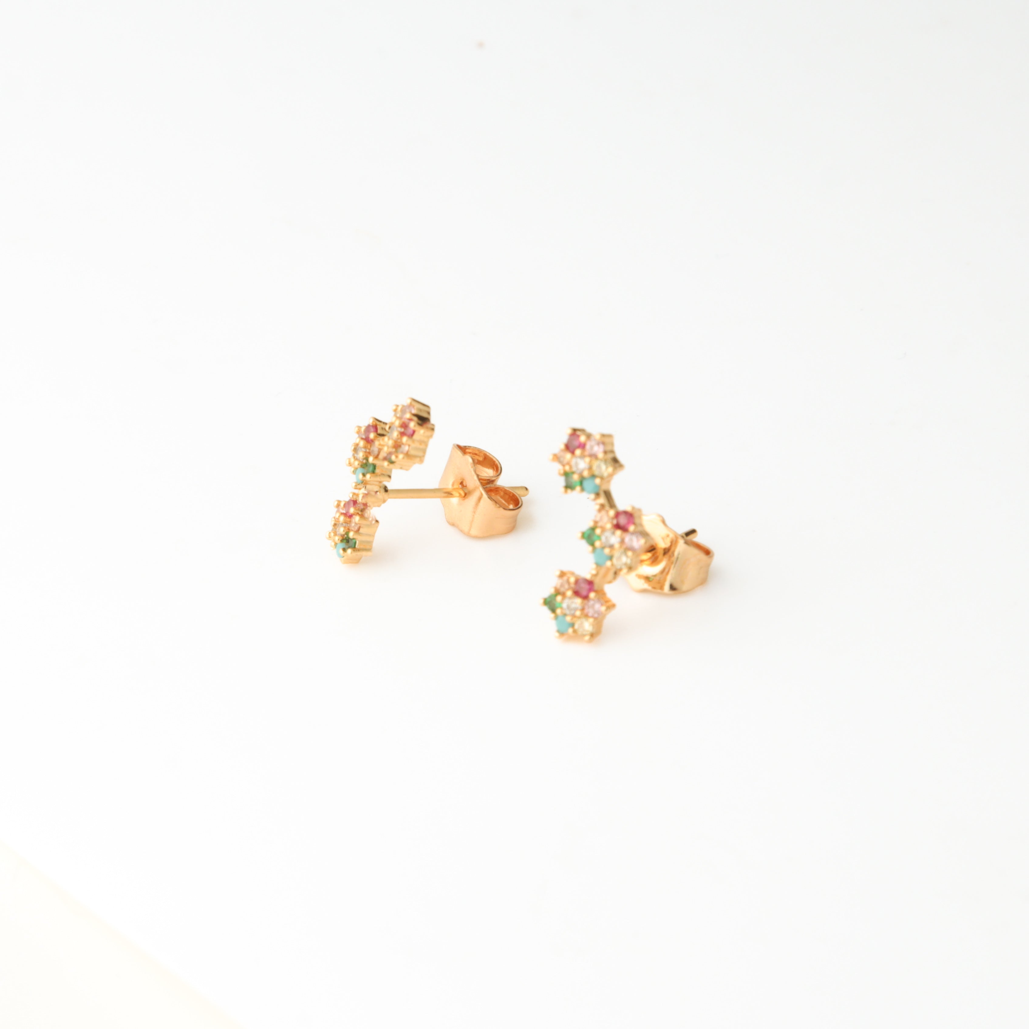 Orecchini 3 stelle multicolor